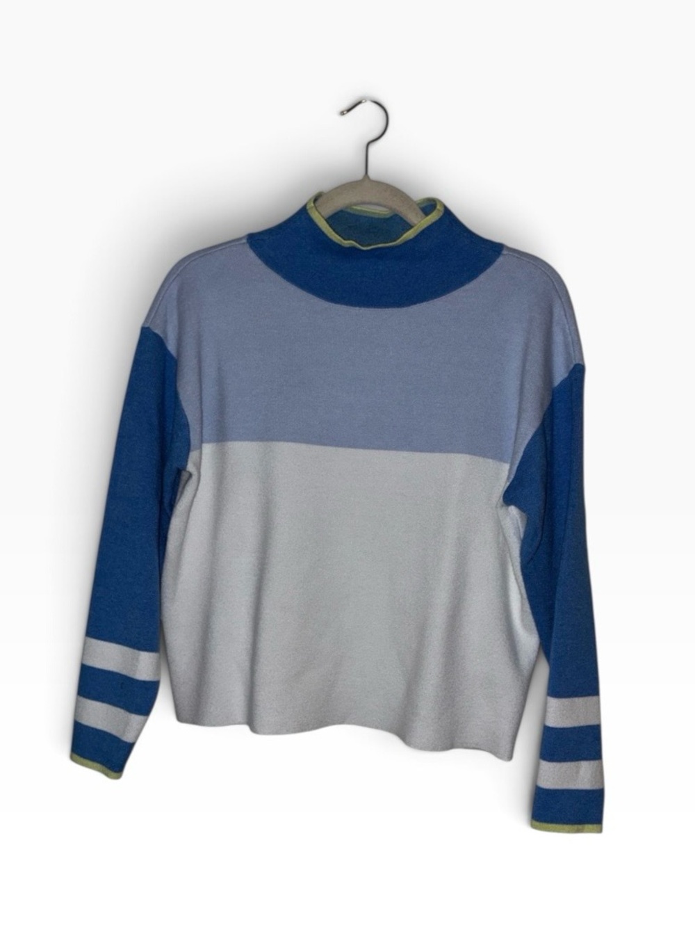 Like New Anthropologie Maeve Wedgewood Blue The Carys Mock-Neck Sweater SZ XS